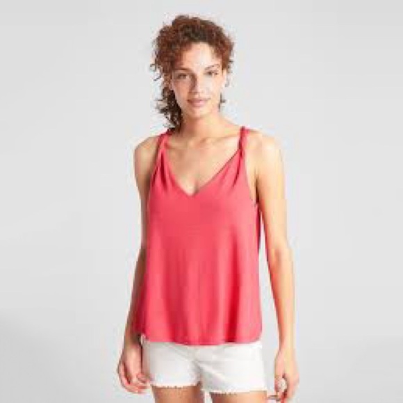 GAP Women’s Softspun Twist-Knot Tank Top in Color Rosehip Size Small - Picture 1 of 7